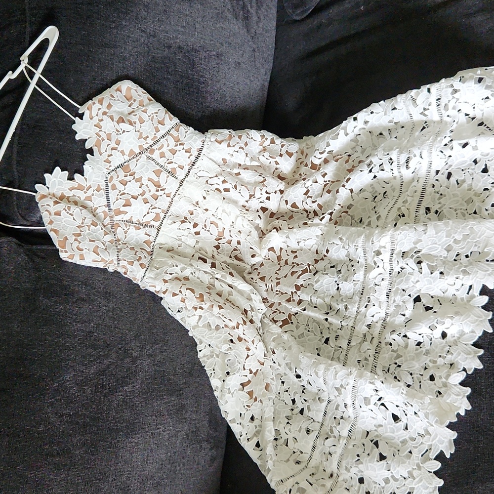 SELF PORTRAIT White Lace Azalea Dress